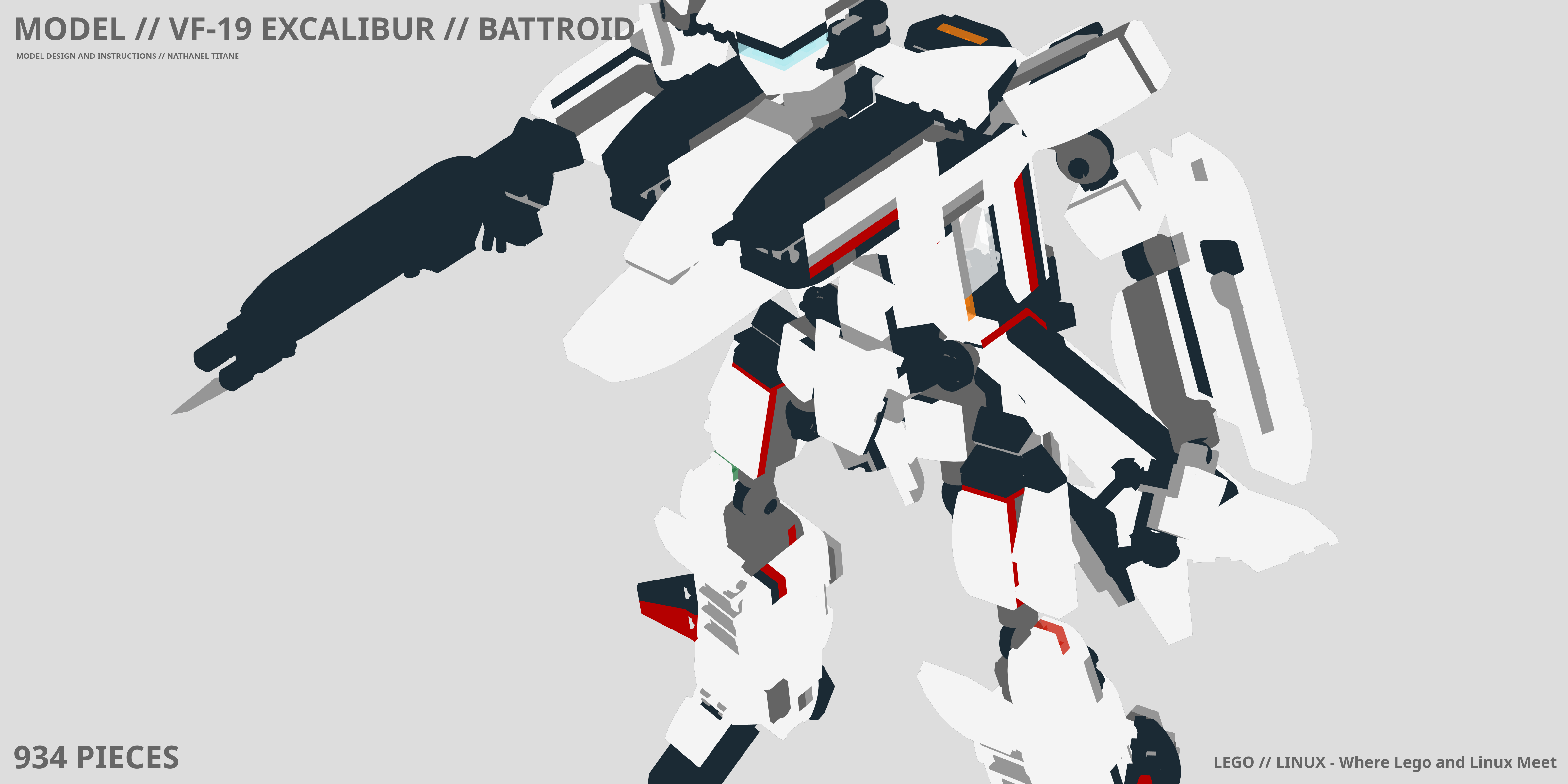 VF-19 EXCALIBUR // BATTROID LEGO® MOC - Instruction Sample - Page 1