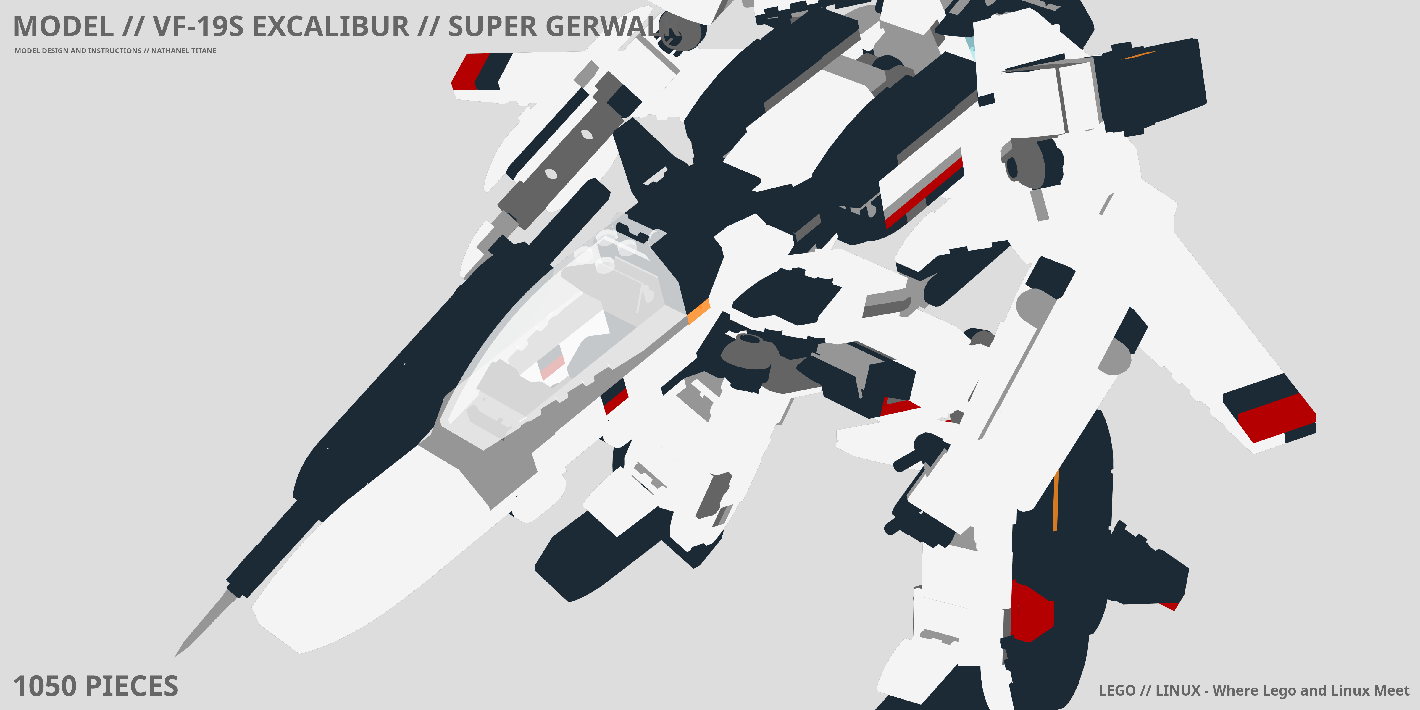 VF-19S EXCALIBUR // SUPER GERWALK LEGO® MOC - Instruction Sample - Page 1