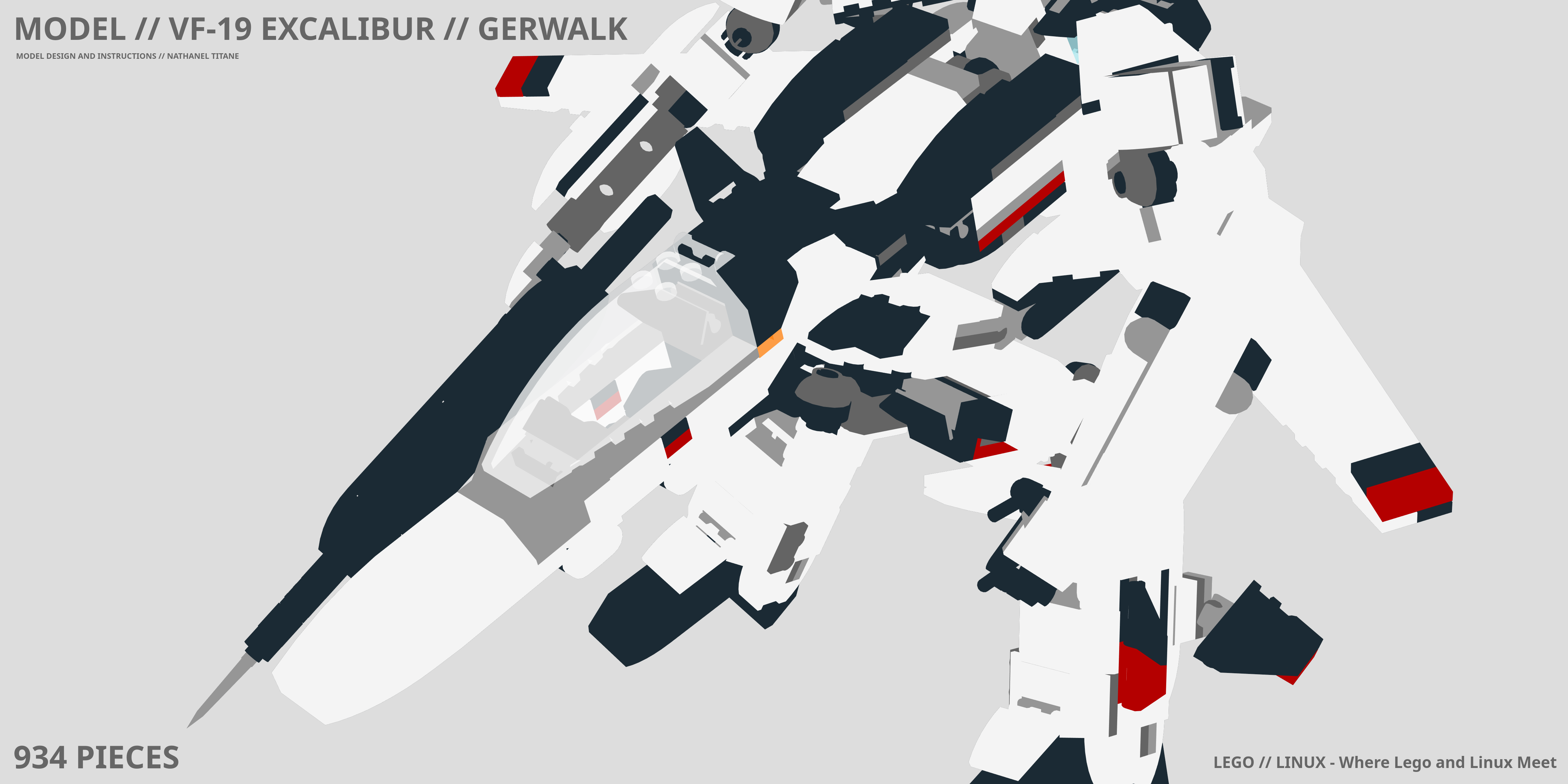 VF-19 EXCALIBUR // GERWALK LEGO® MOC - Instruction Sample - Page 1