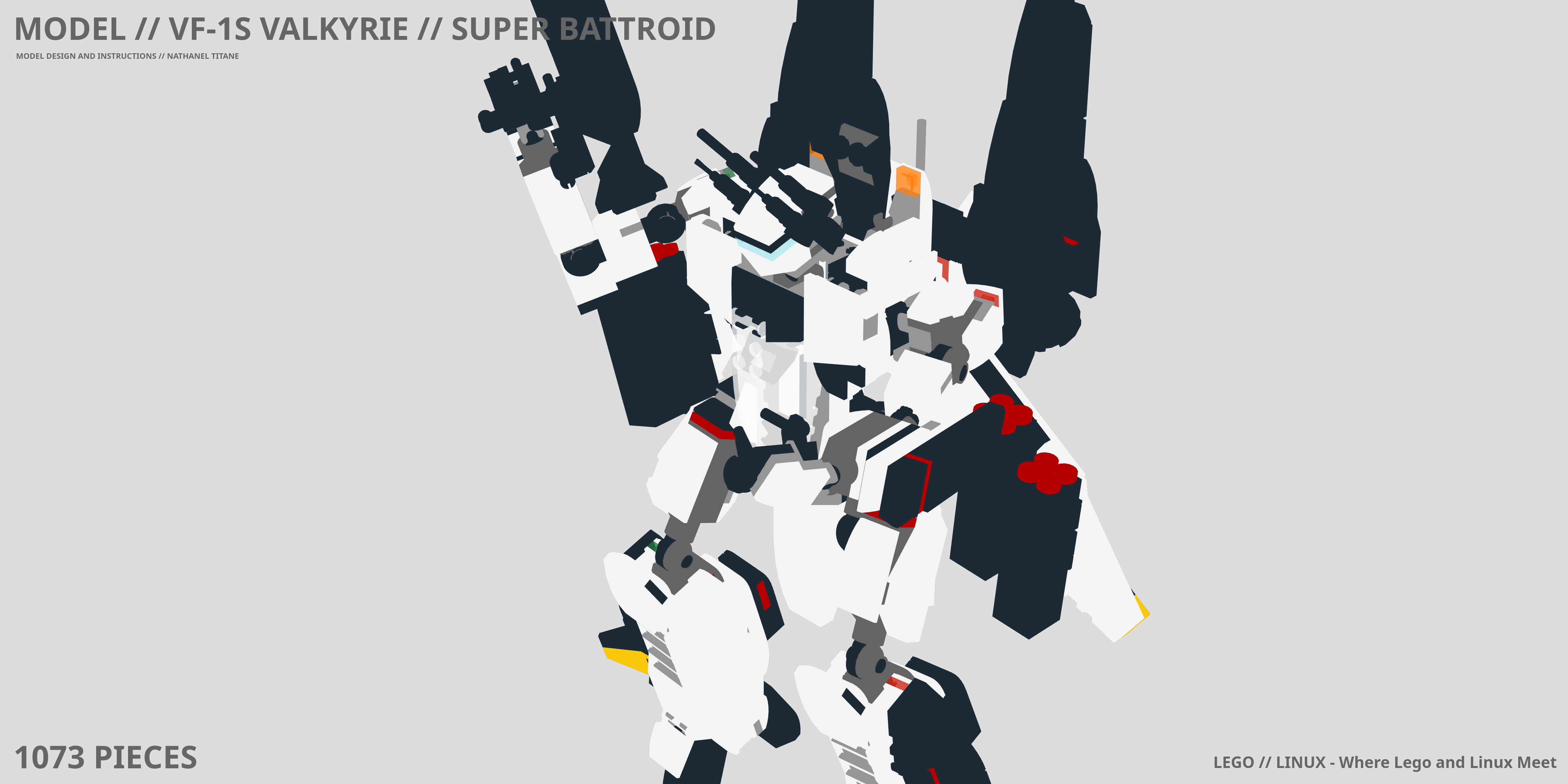 VF-1S VALKYRIE // SUPER BATTROID LEGO® MOC - Instruction Sample - Page 1