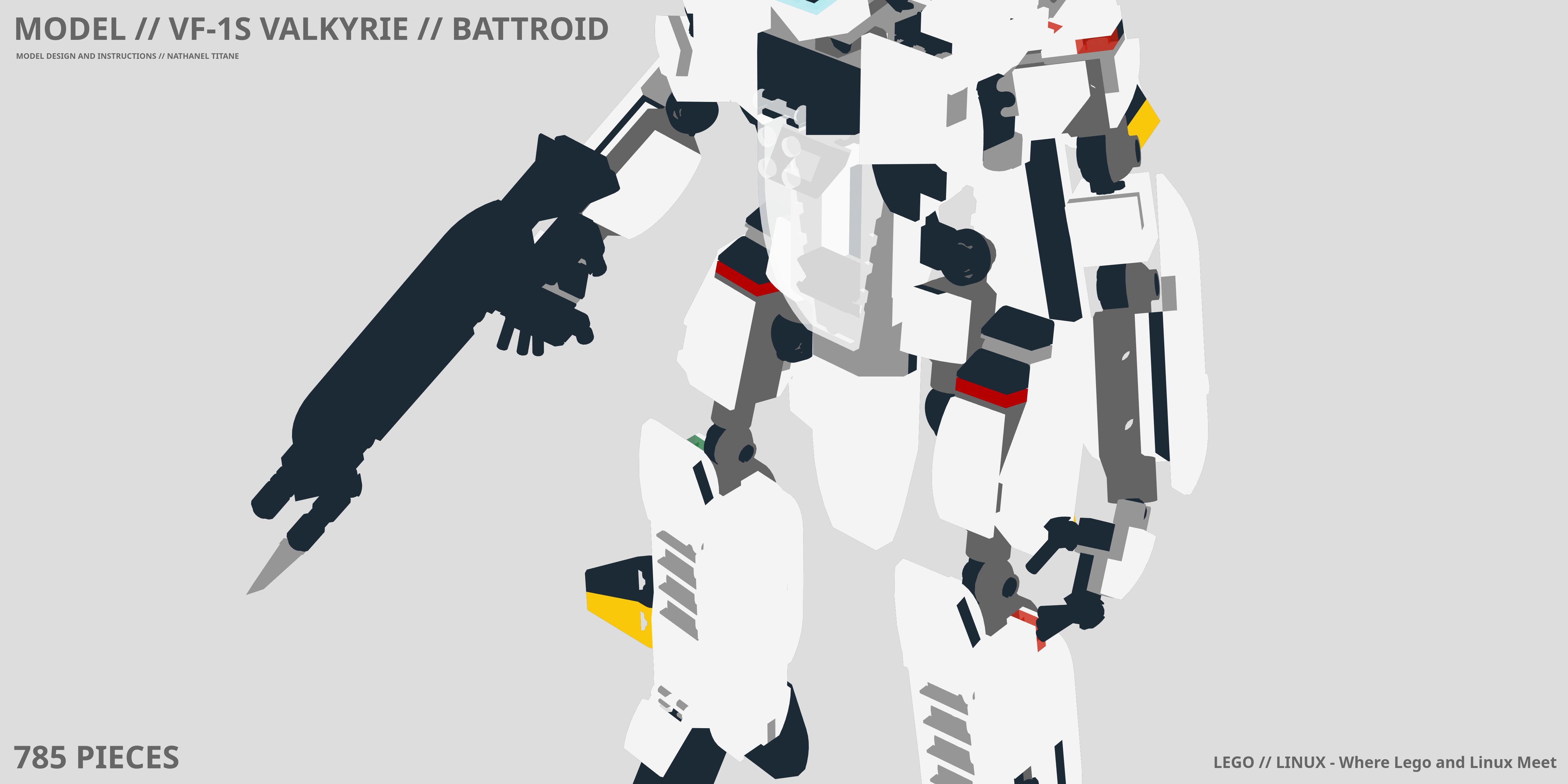 VF-1S VALKYRIE // BATTROID LEGO® MOC - Instruction Sample - Page 1