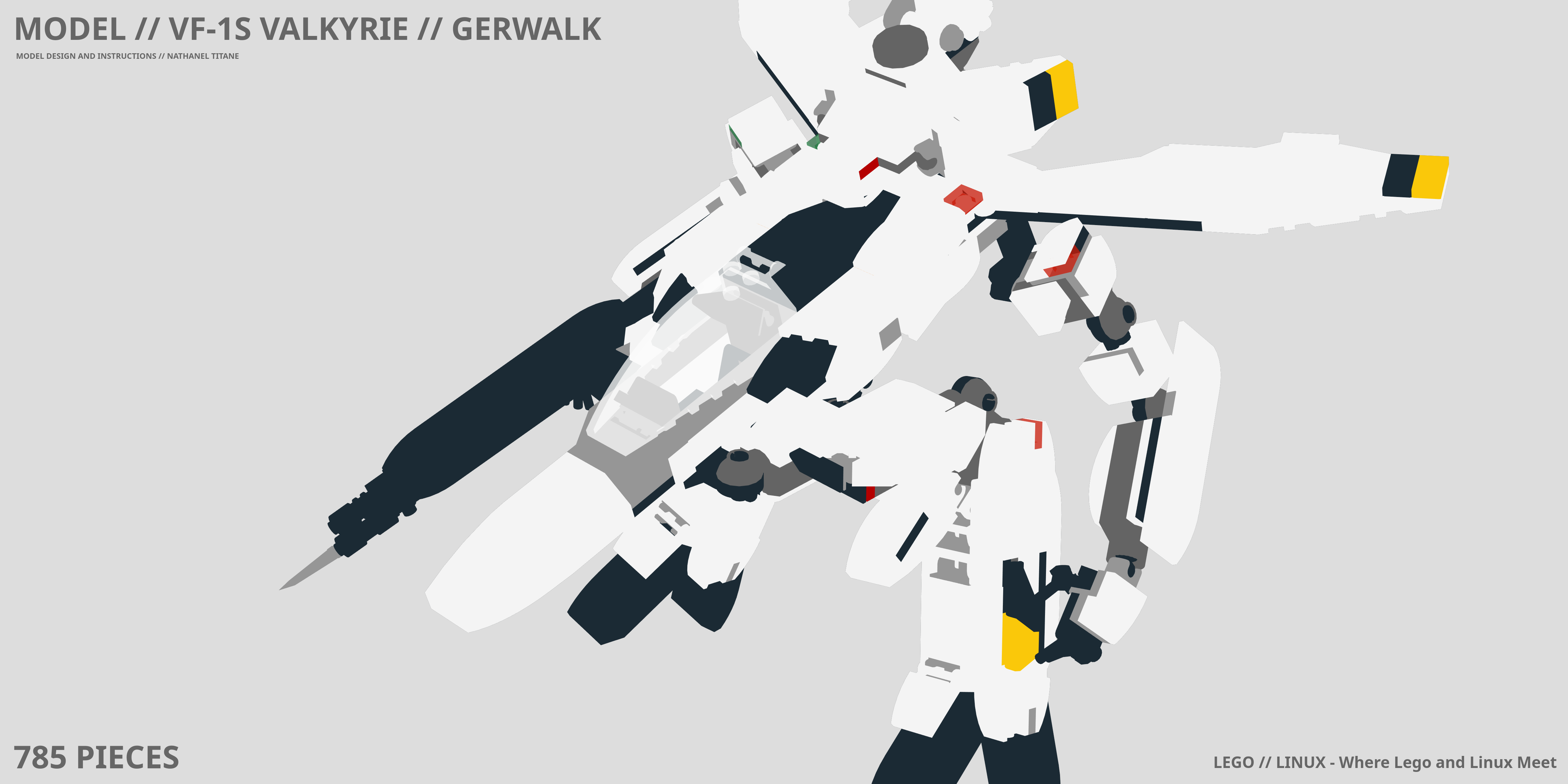 VF-1S VALKYRIE // GERWALK LEGO® MOC - Instruction Sample - Page 1