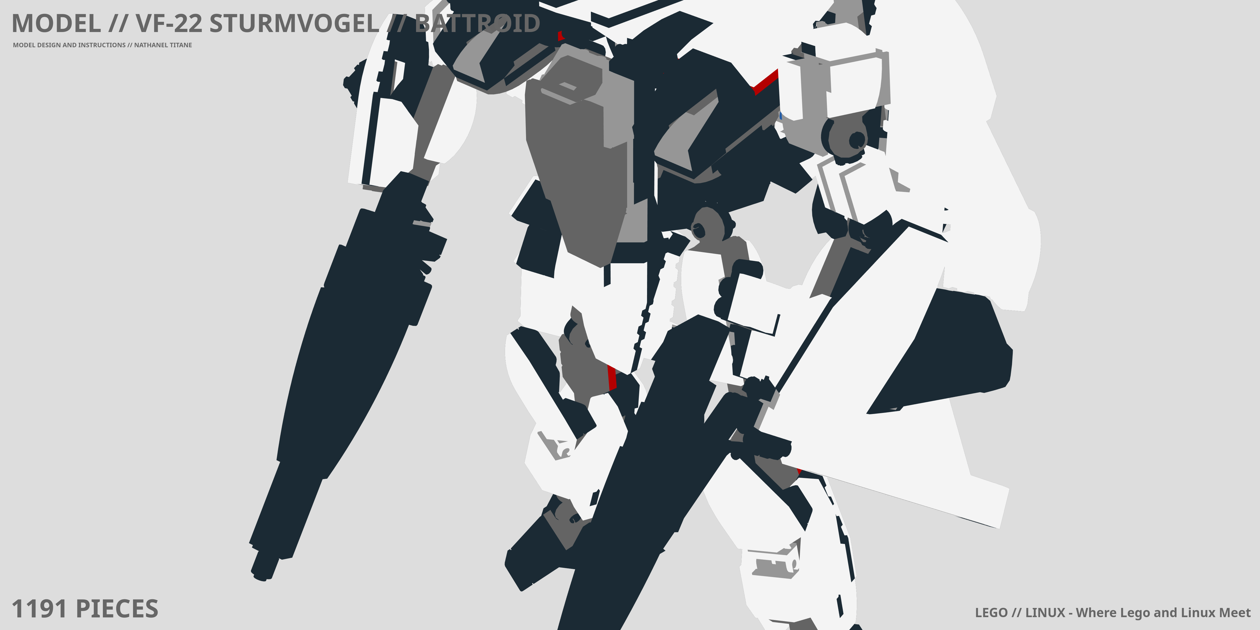 VF-22 STURMVOGEL // BATTROID LEGO® MOC - Instruction Sample - Page 1