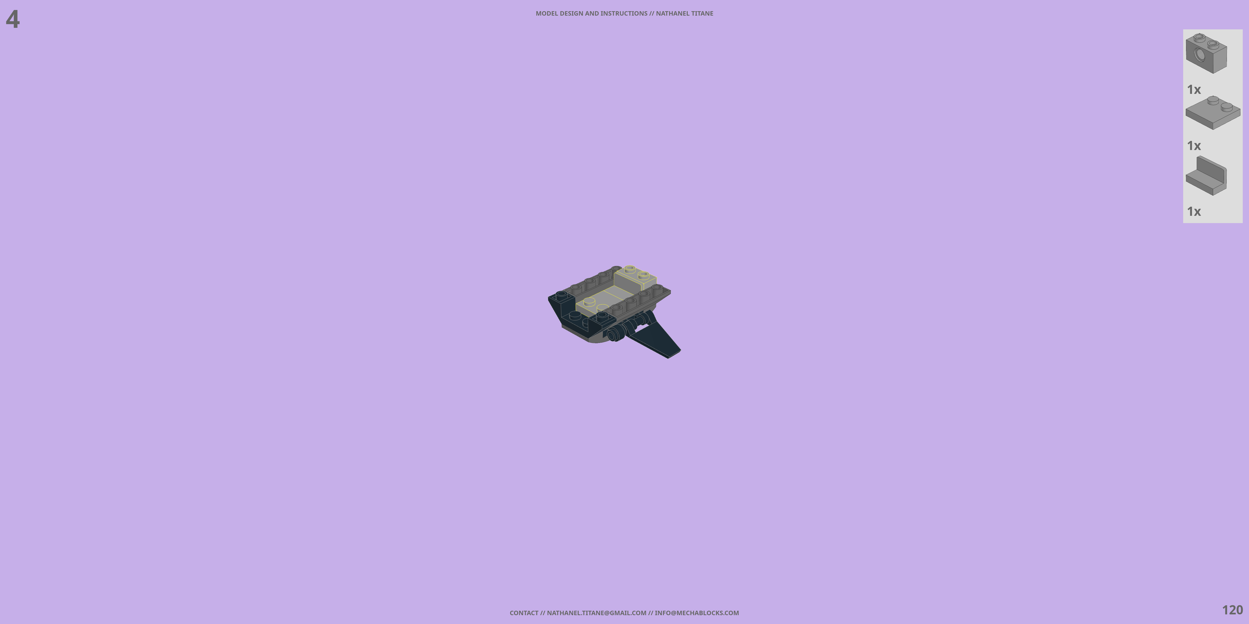 VF-22 STURMVOGEL // FIGHTER LEGO® MOC - Instruction Sample - Page 3