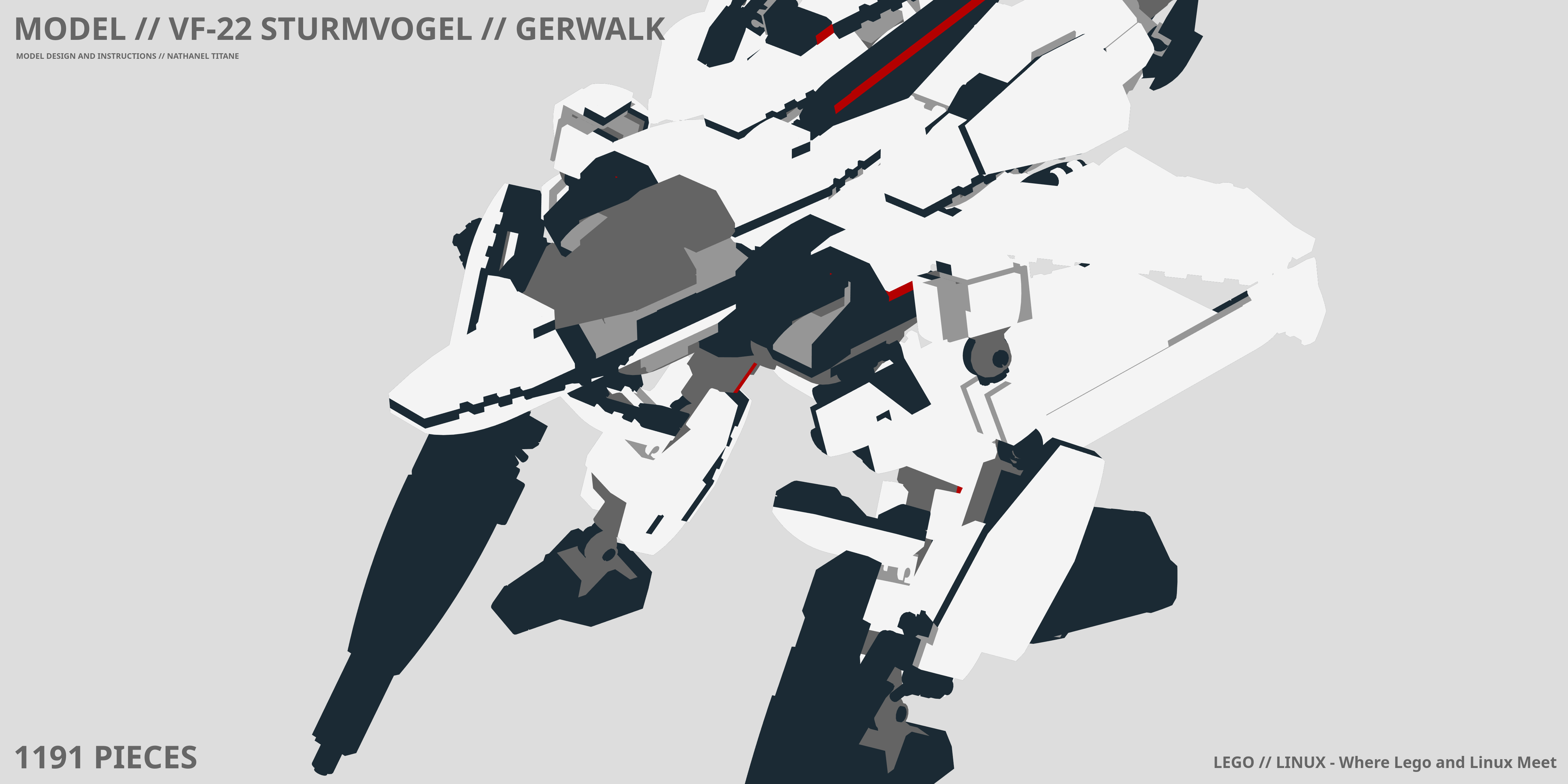 VF-22 STURMVOGEL // GERWALK LEGO® MOC - Instruction Sample - Page 1