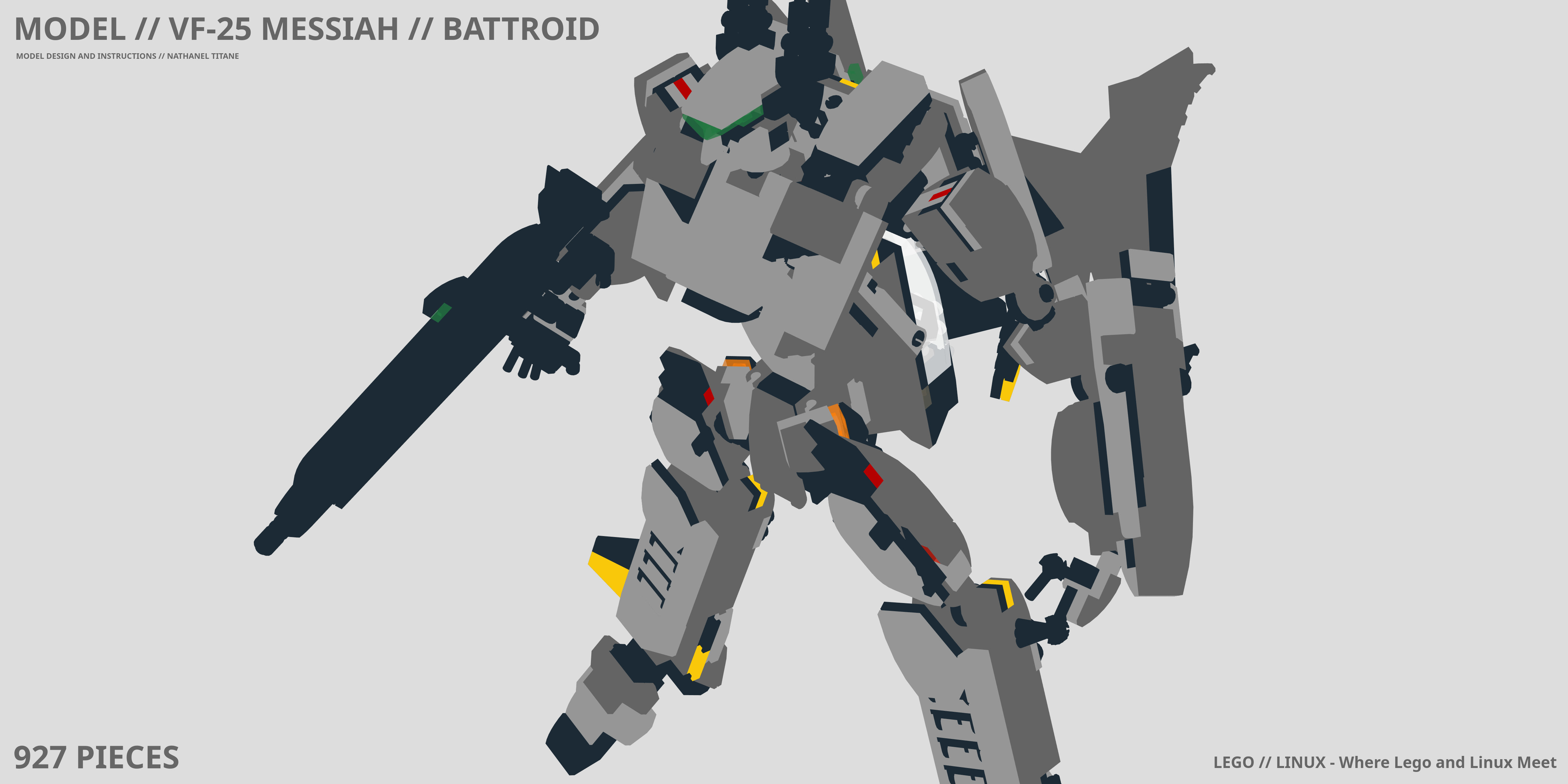 VF-25 MESSIAH // BATTROID LEGO® MOC - Instruction Sample - Page 1
