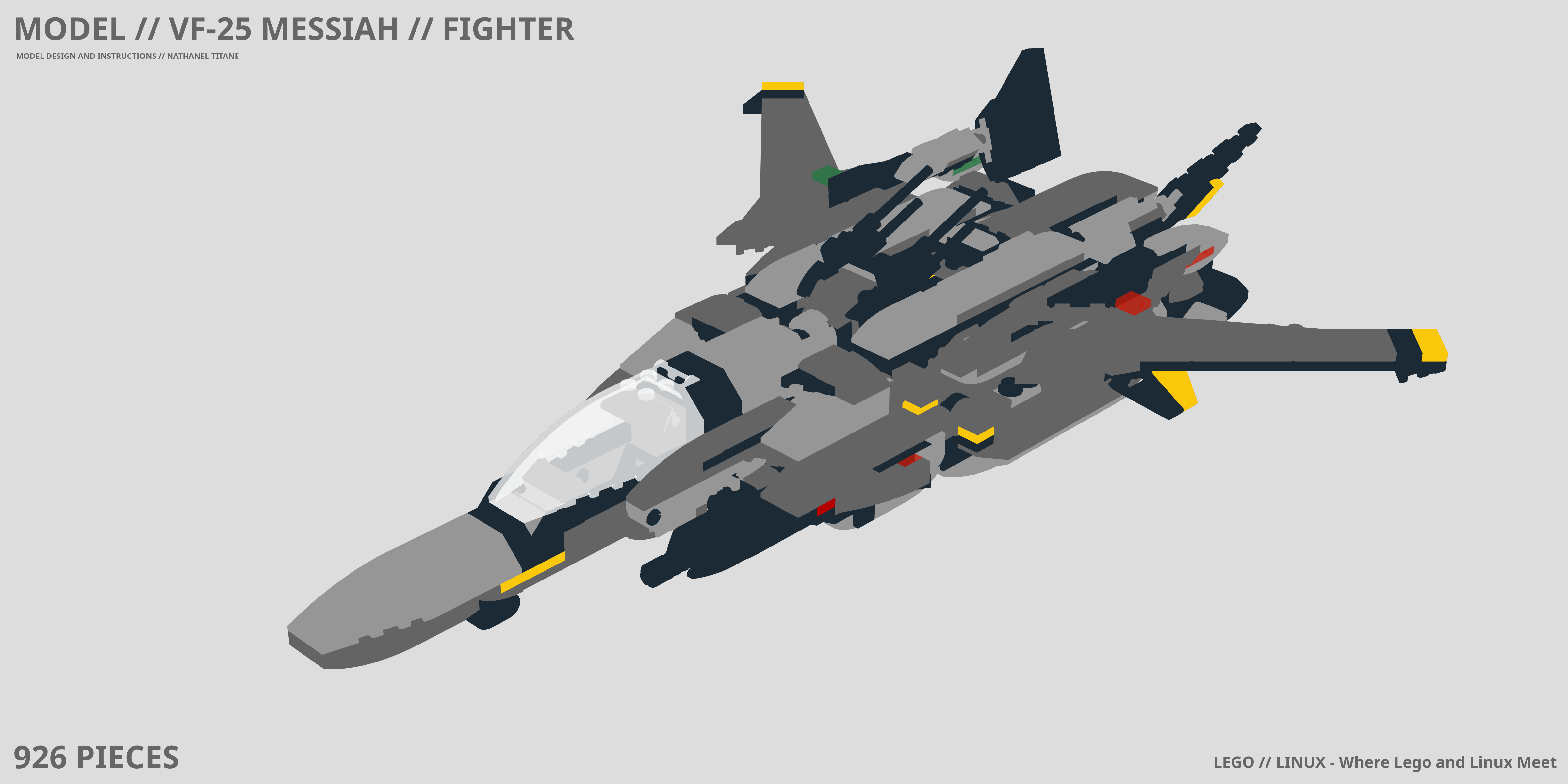 VF-25 MESSIAH // FIGHTER LEGO® MOC - Instruction Sample - Page 1