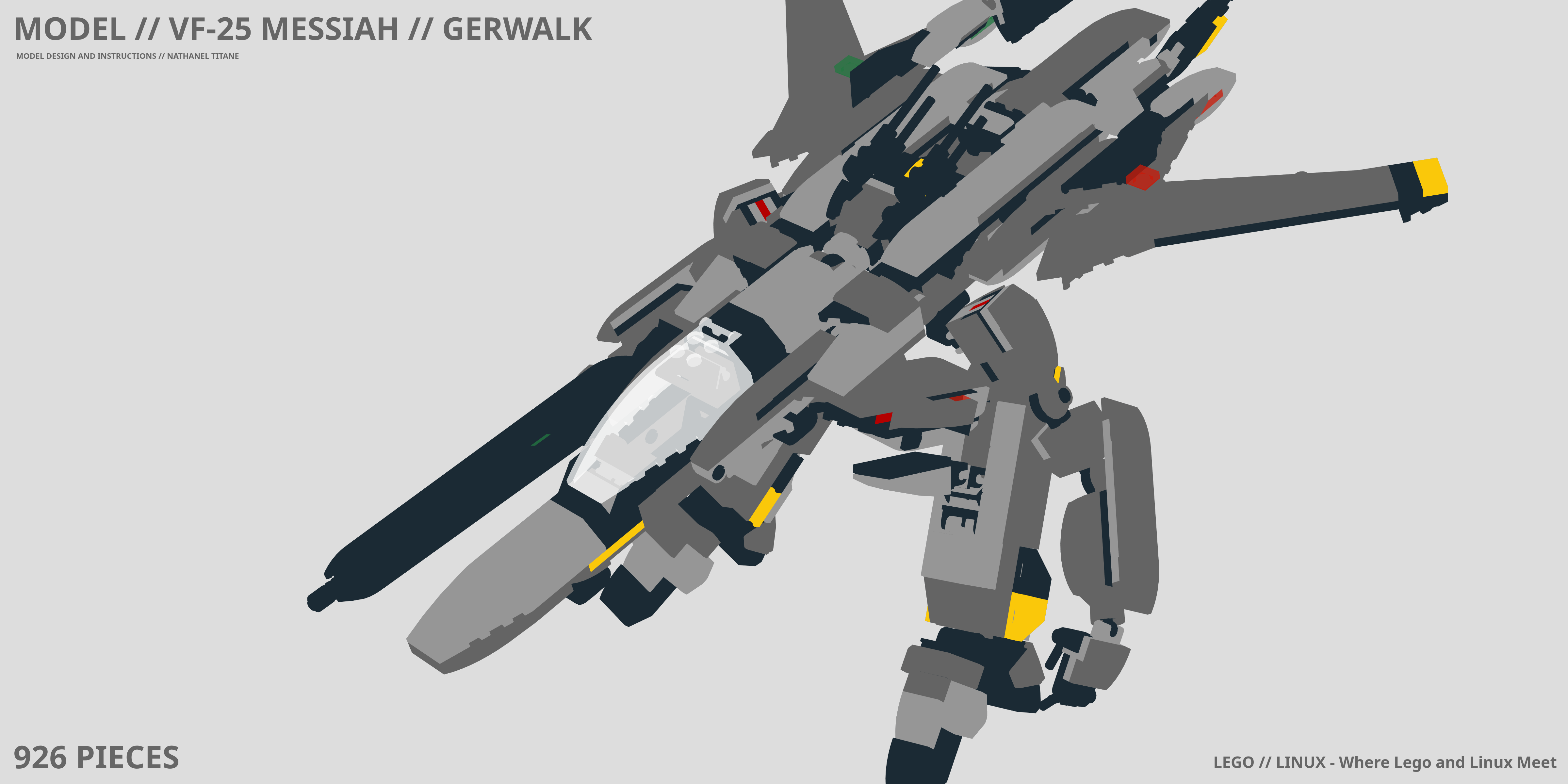 VF-25 MESSIAH // GERWALK LEGO® MOC - Instruction Sample - Page 1