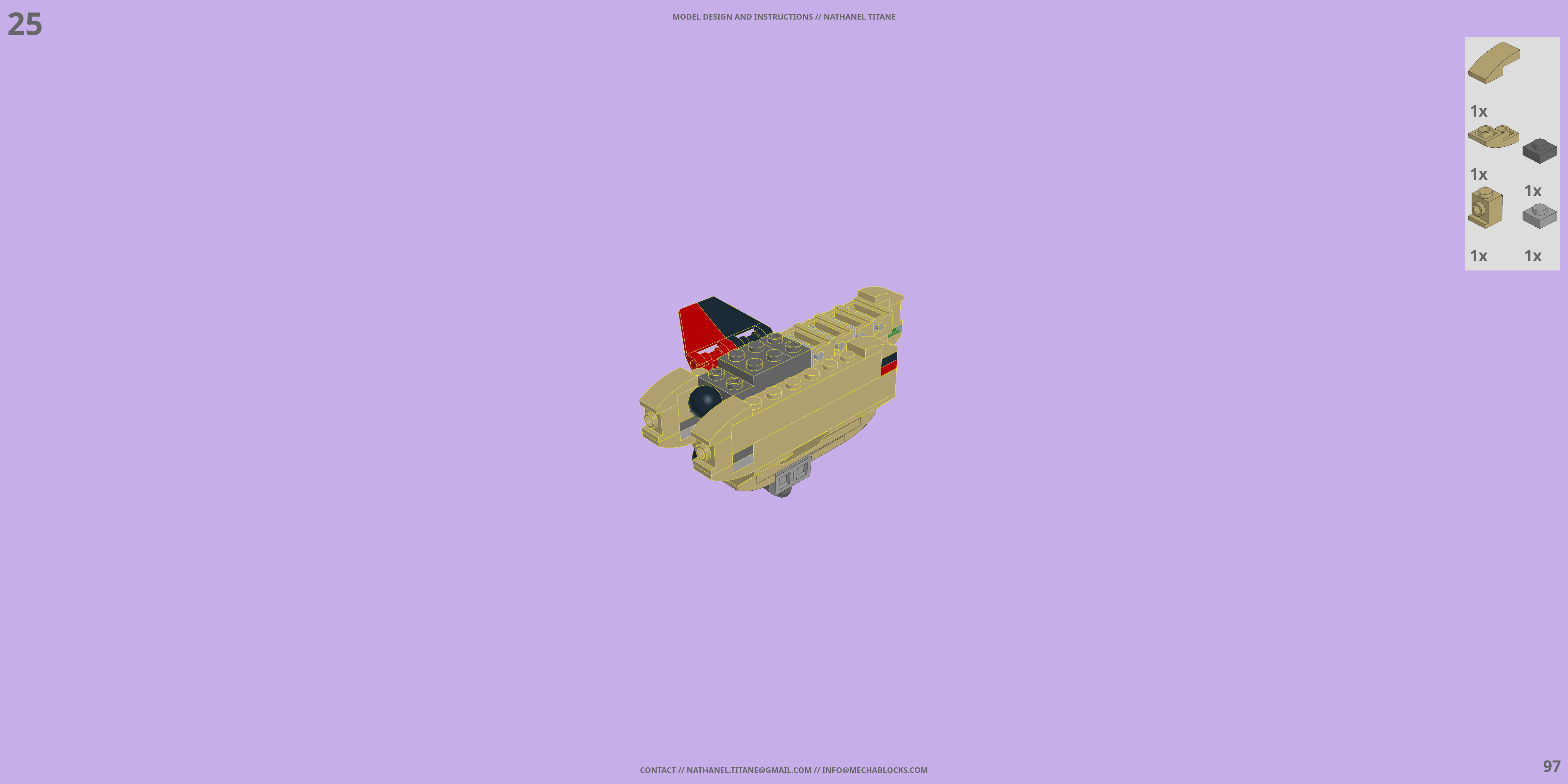 YF-19S ALPHA ONE // SUPER FIGHTER LEGO® MOC - Instruction Sample - Page 3
