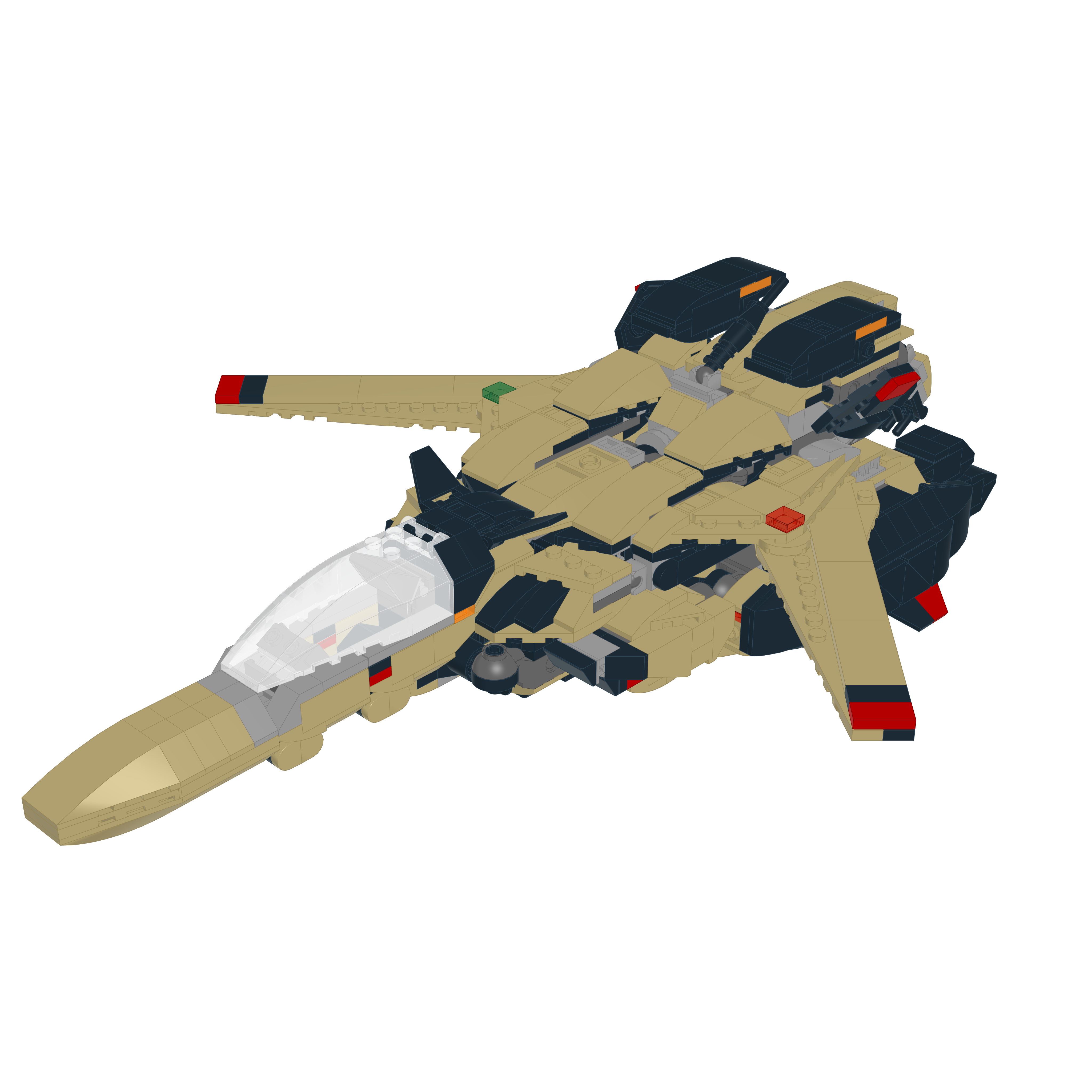 YF-19S ALPHA ONE // SUPER GERWALK LEGO® MOC - FIGHTER
