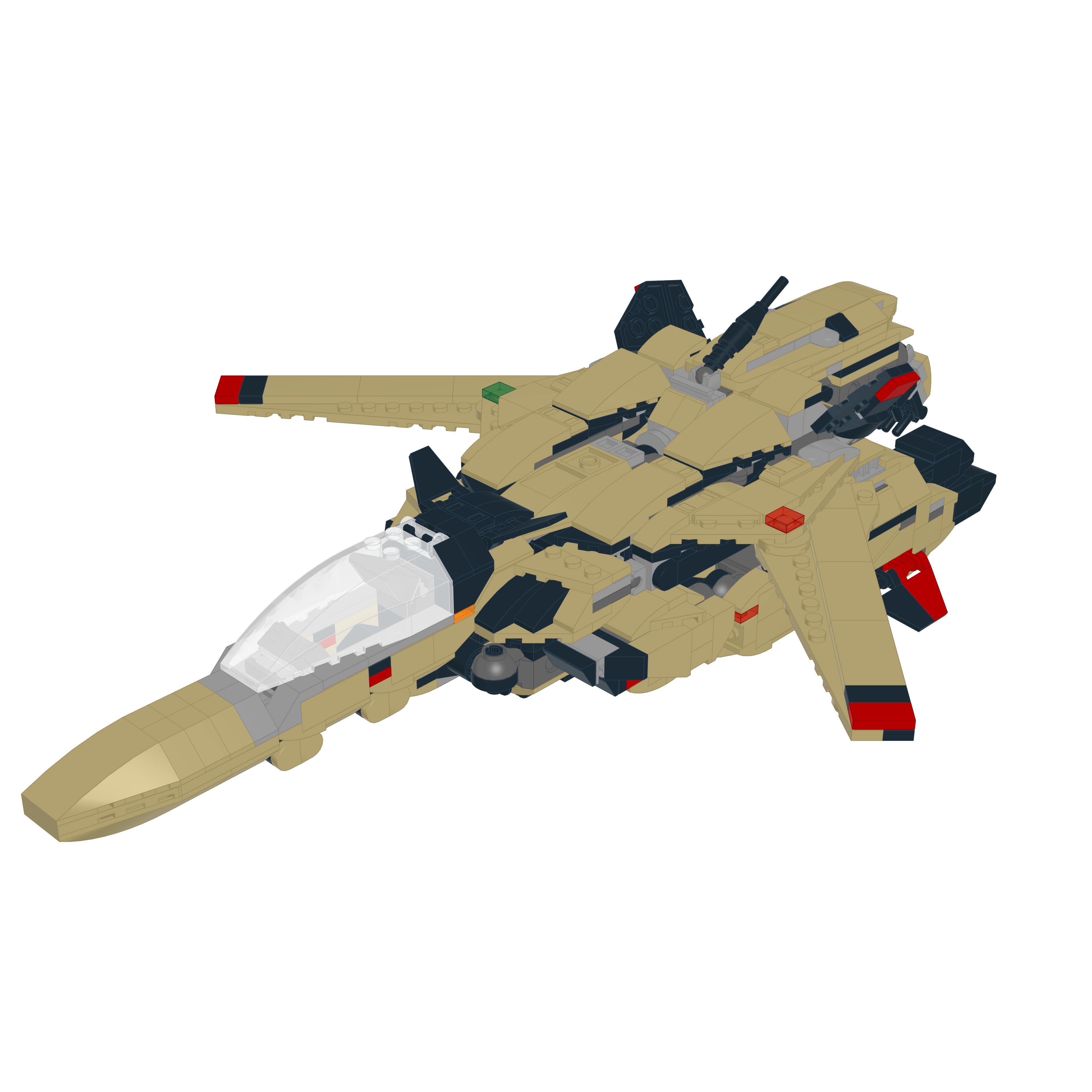 YF-19 ALPHA ONE // BATTROID LEGO® MOC - FIGHTER