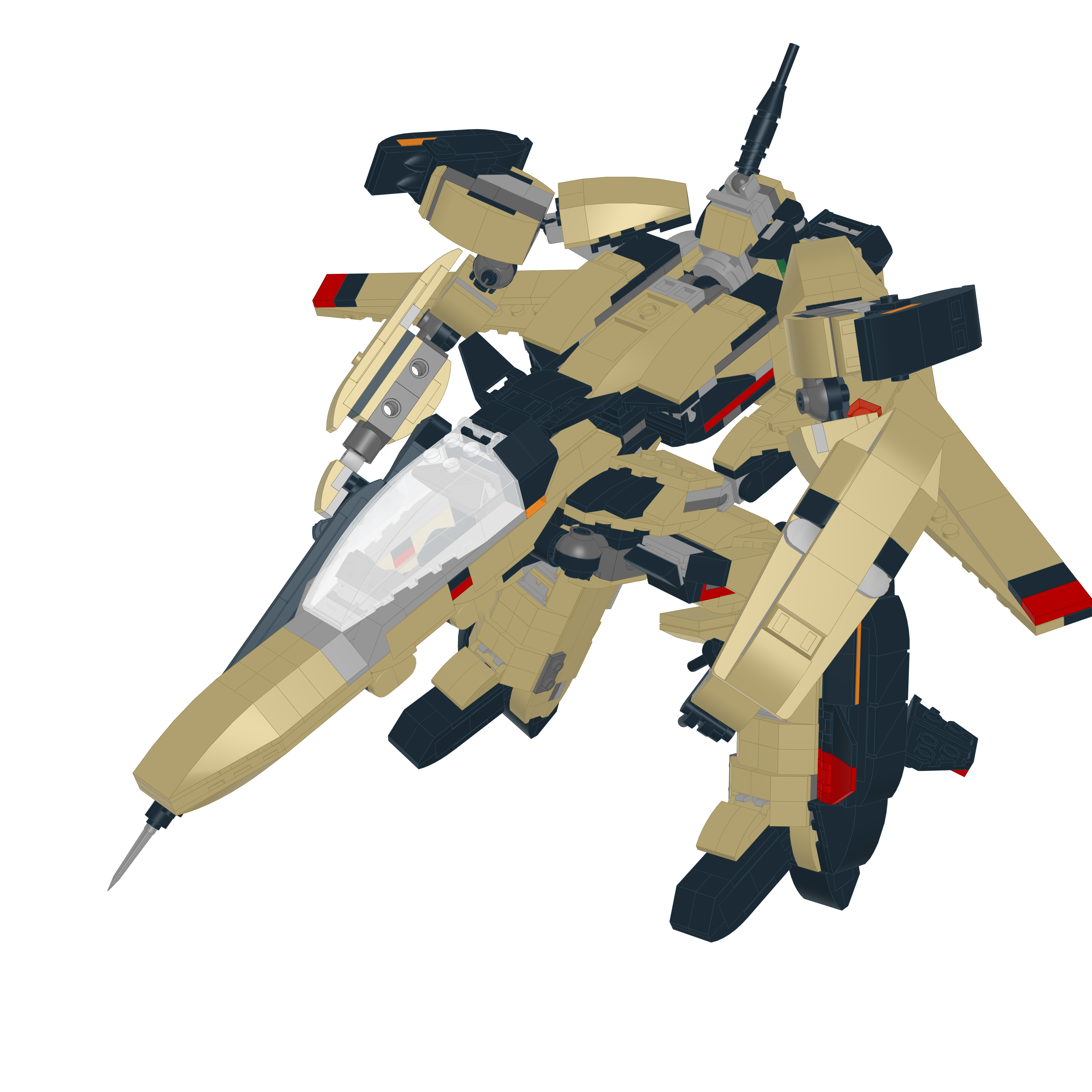 YF-19S ALPHA ONE // SUPER BATTROID LEGO® MOC - GERWALK