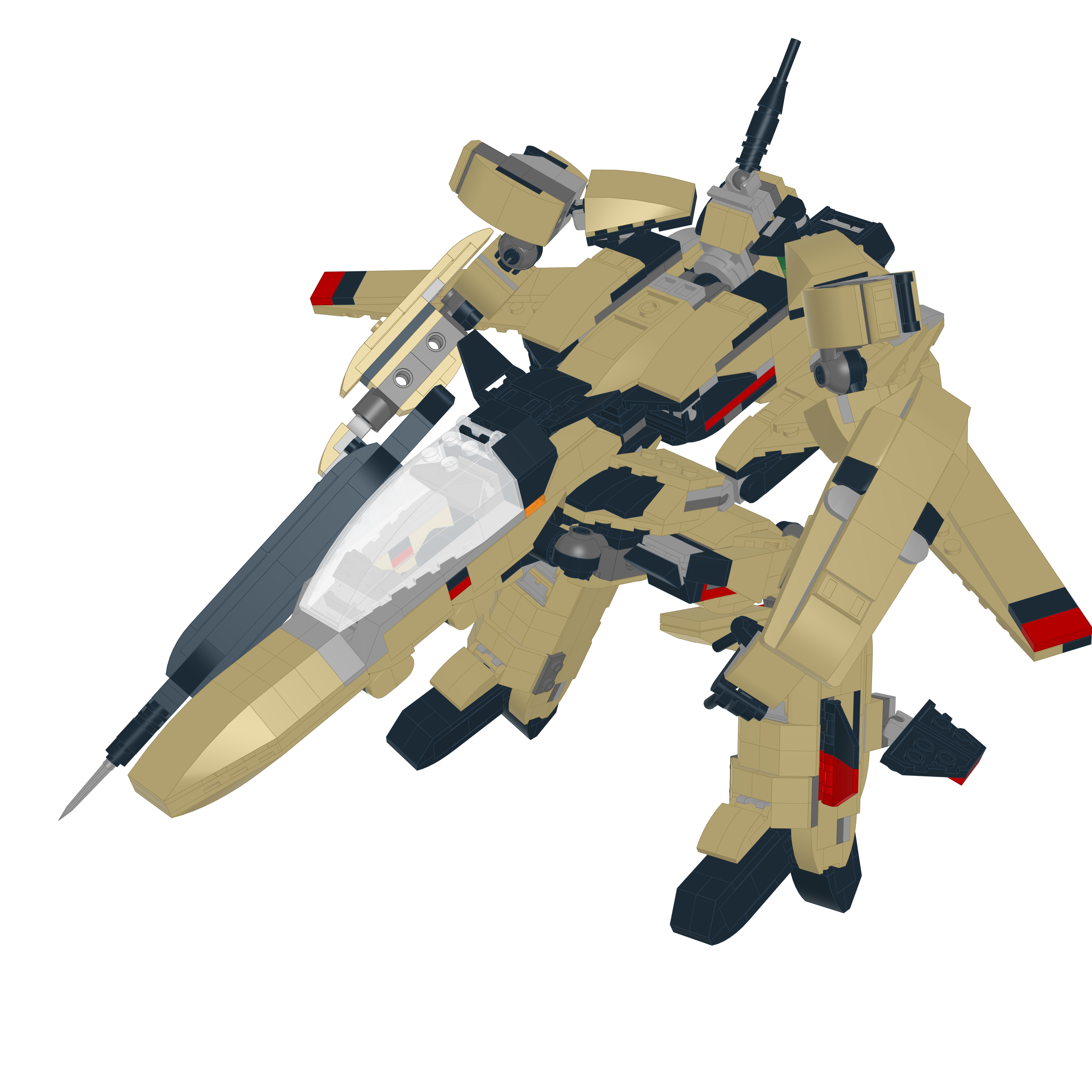 YF-19 ALPHA ONE // BATTROID LEGO® MOC - GERWALK