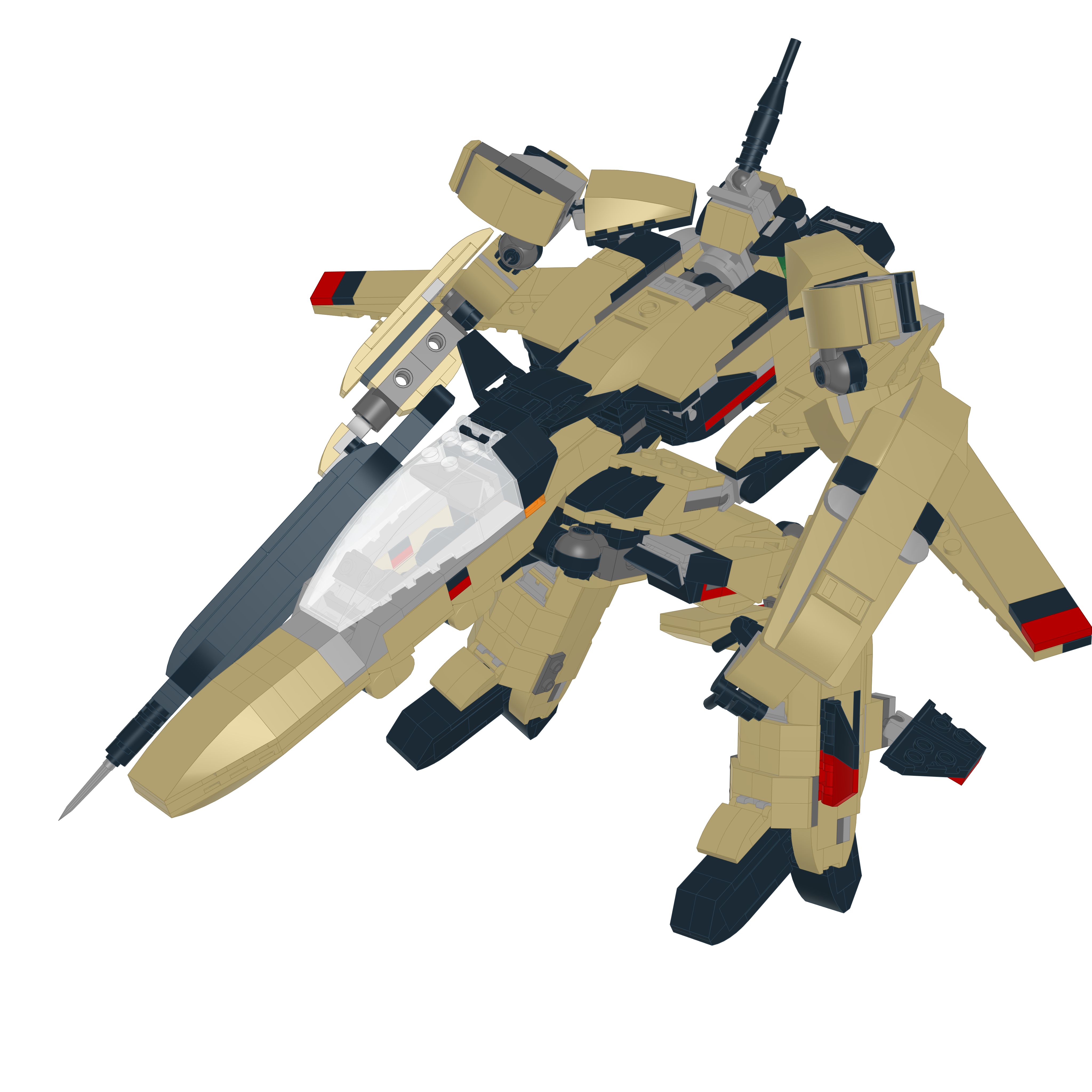 YF-19 ALPHA ONE // BATTROID LEGO® MOC - GERWALK