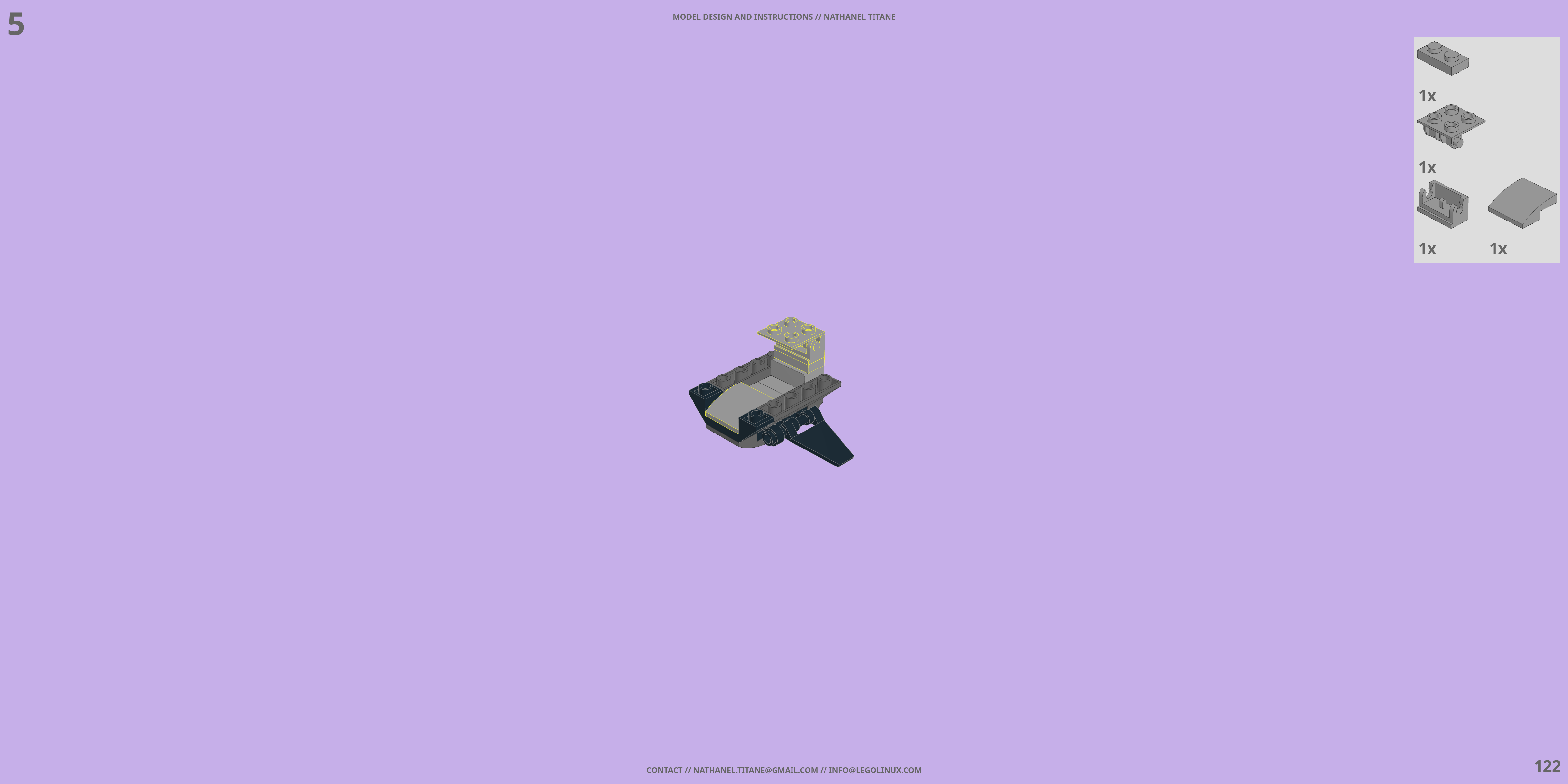 YF-22 OMEGA ONE // FIGHTER LEGO® MOC - Instruction Sample - Page 3